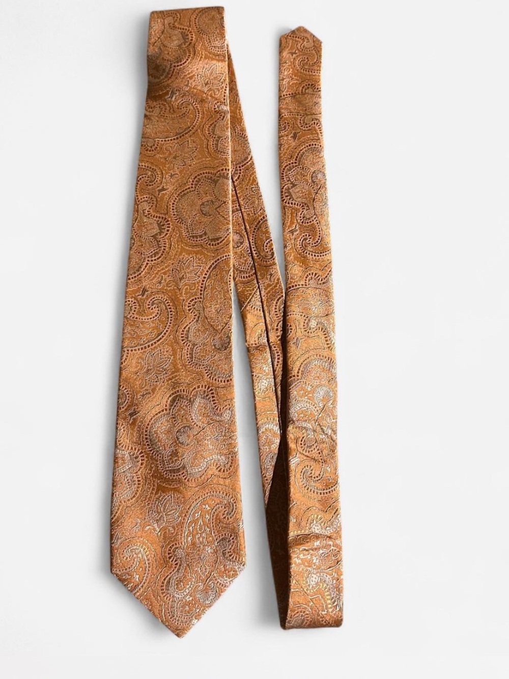 Michael Kors Orange Paisley Silk Tie